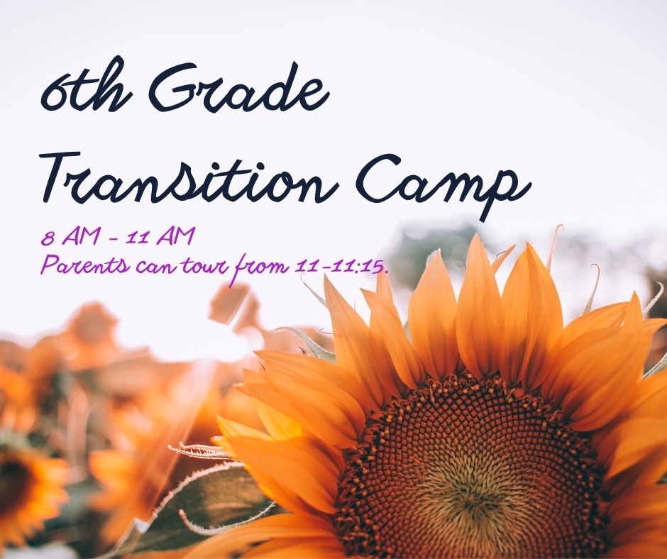 6th Grade Transition Camp Info