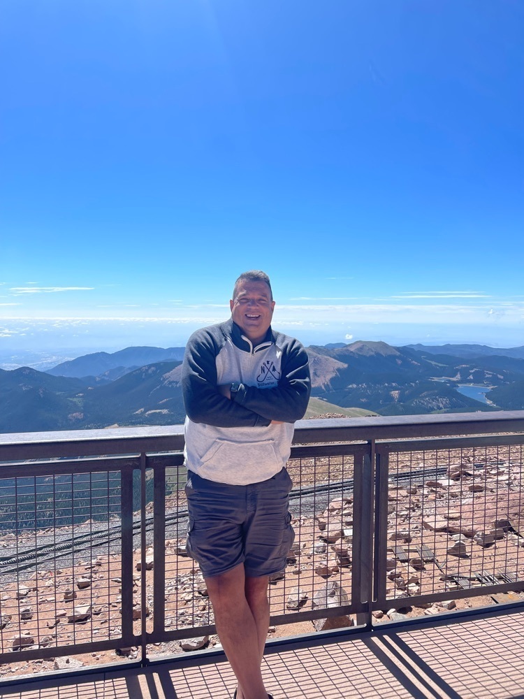 Mr Morrin on Top of Pikes Peak