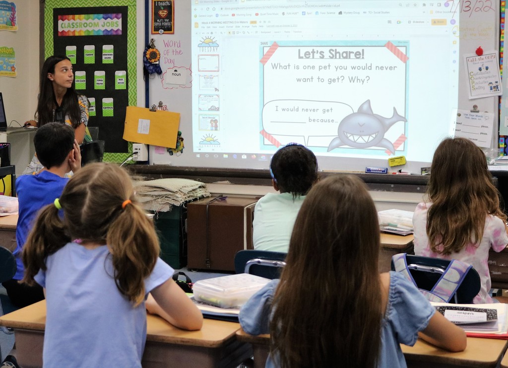 Students attending Extended School Year program during morning lesson