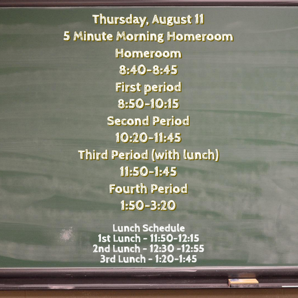 bell schedule