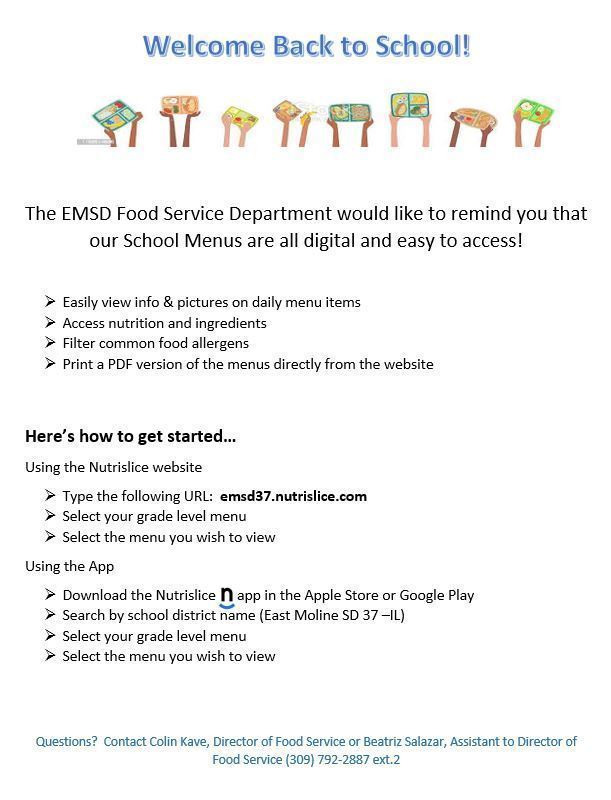 EMSD Food Services Flyer