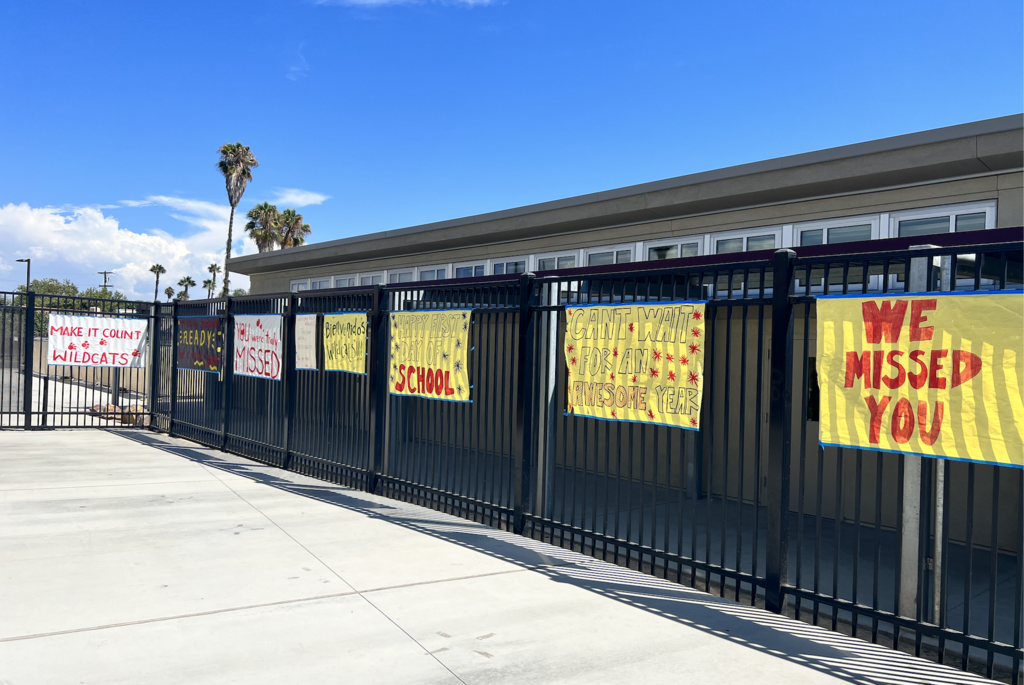 Welcome back posters greeting our Wildcat Kiddos!