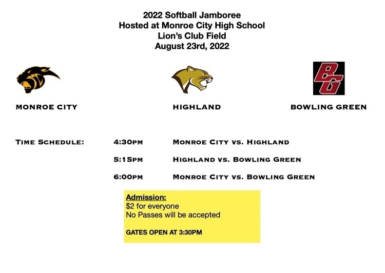 Softball Jamboree Information 