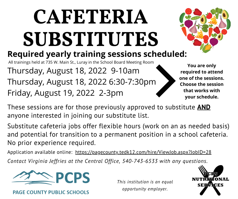 Cafeteria Substitutes