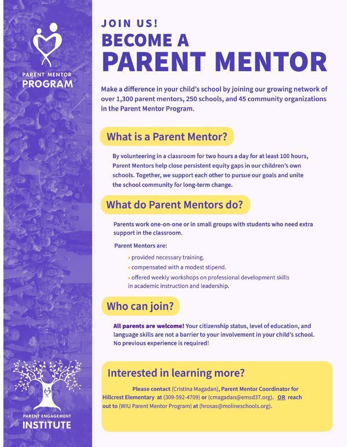 parent mentor flyer