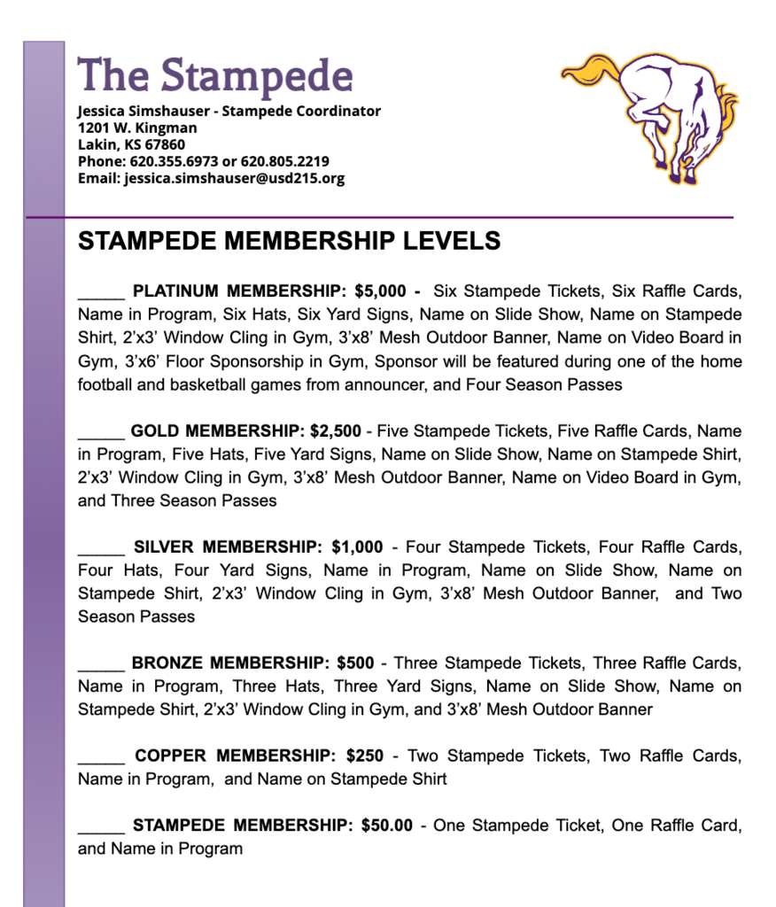 Stampede Membership