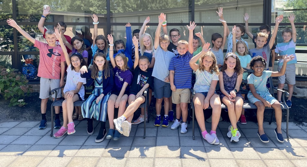 Third-graders in Ms. Holinek's class are excited to be Weston Wolves