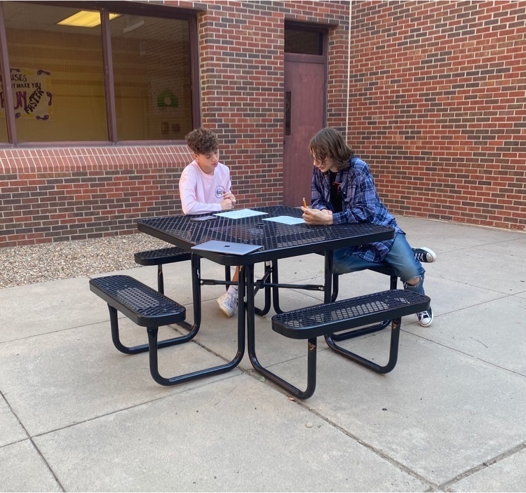 Having a conversation.