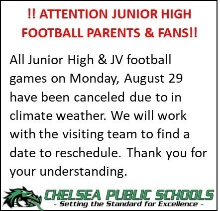 JH Football Cancelled - August 29, 2022