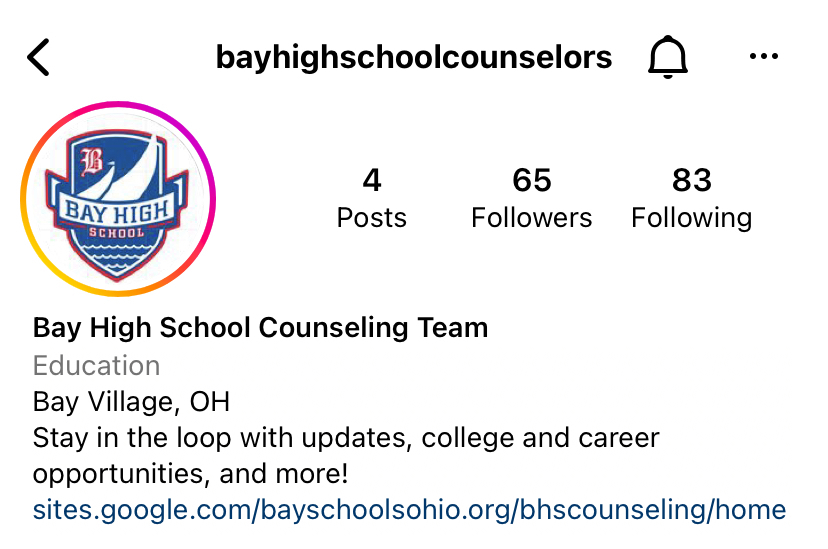 Bay High School Counselors' Instagram Page