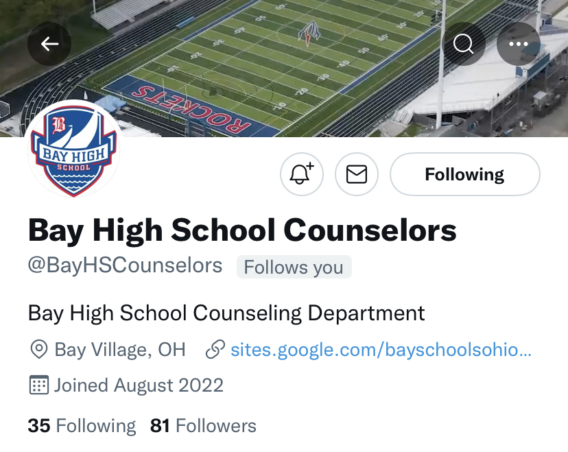 Bay High School Counselors' Twitter Page