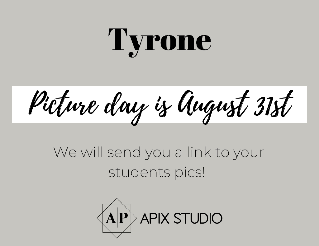 Picture Day is August 31st