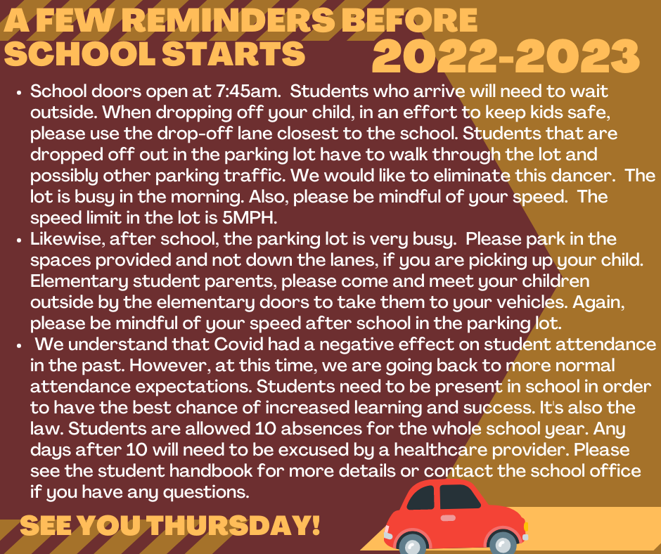 Start of the Year Notes