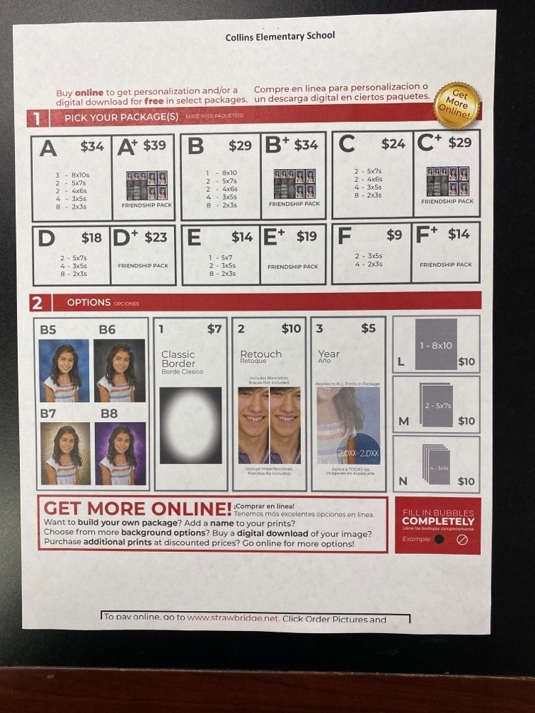 Picture Day at Collins is September 15th