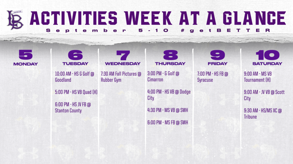 Activities Week at a Glance