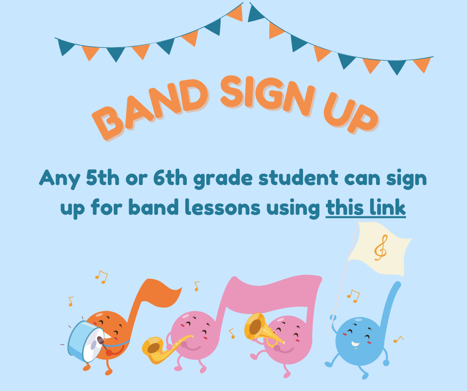 band lesson sign up information