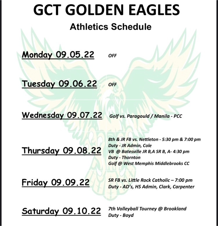 weekly schedule