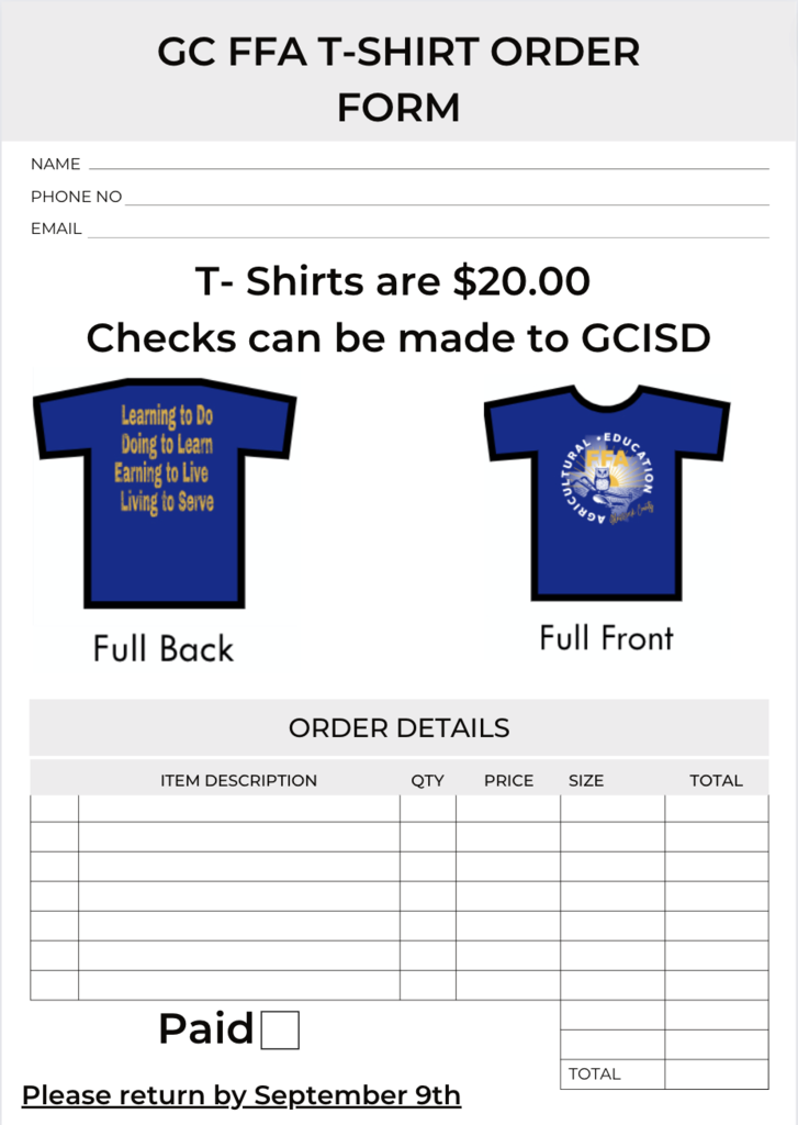 Order form