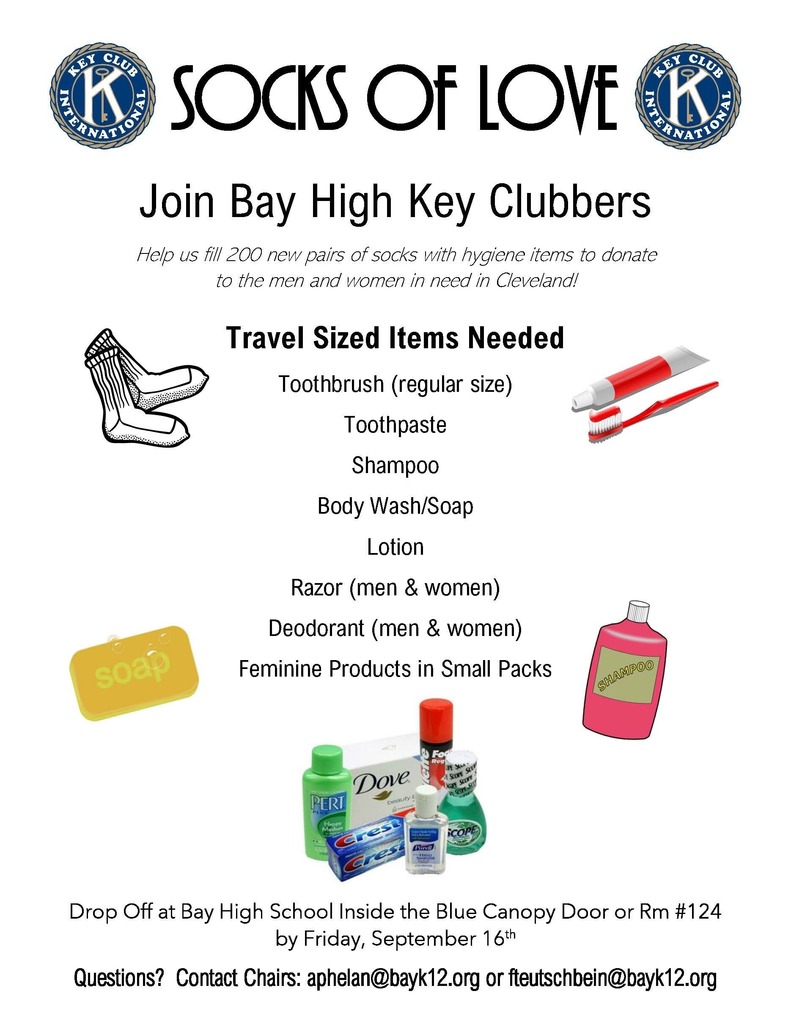 Socks of Love Flyer for Bay High Key Club