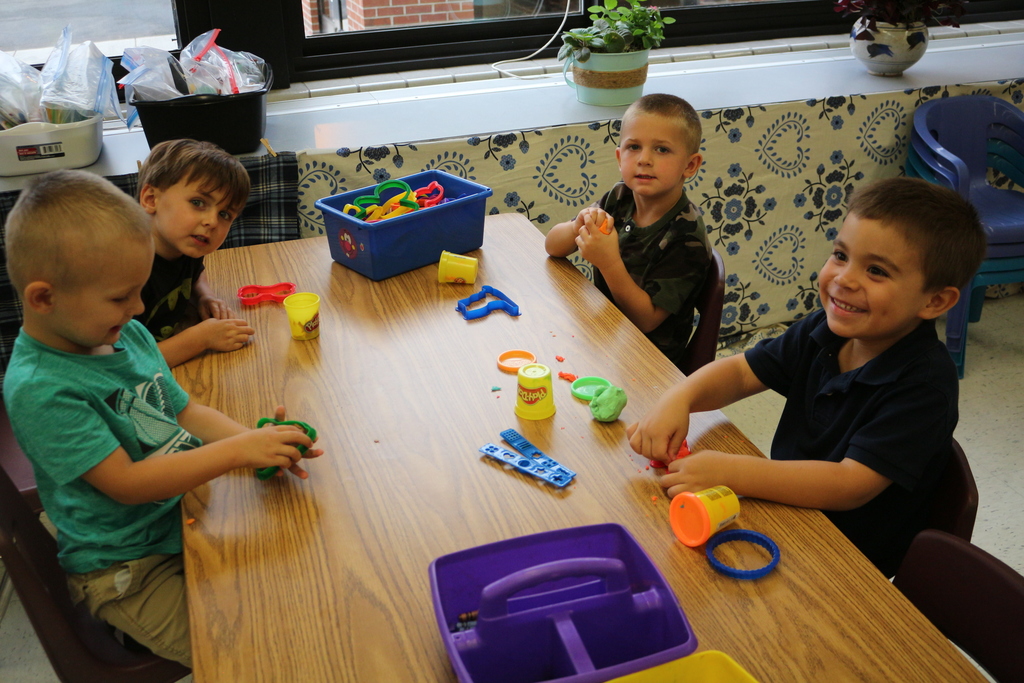 Students play together at full-day UPK at Colden Elementary School.