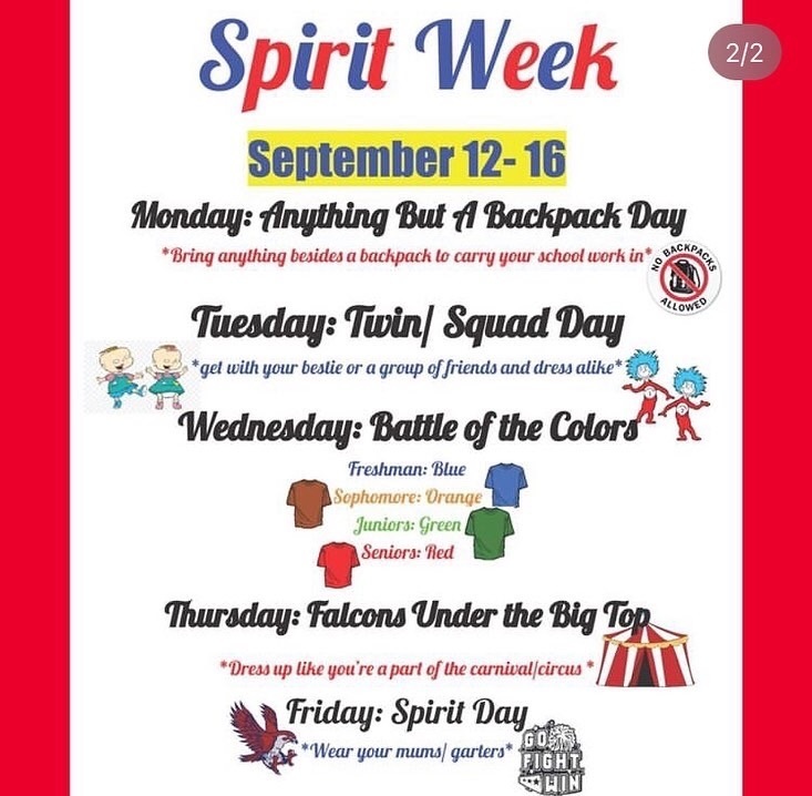 Reminder! Homecoming is next Friday! See photos for events and spirit week themes. #WeAreRoyal