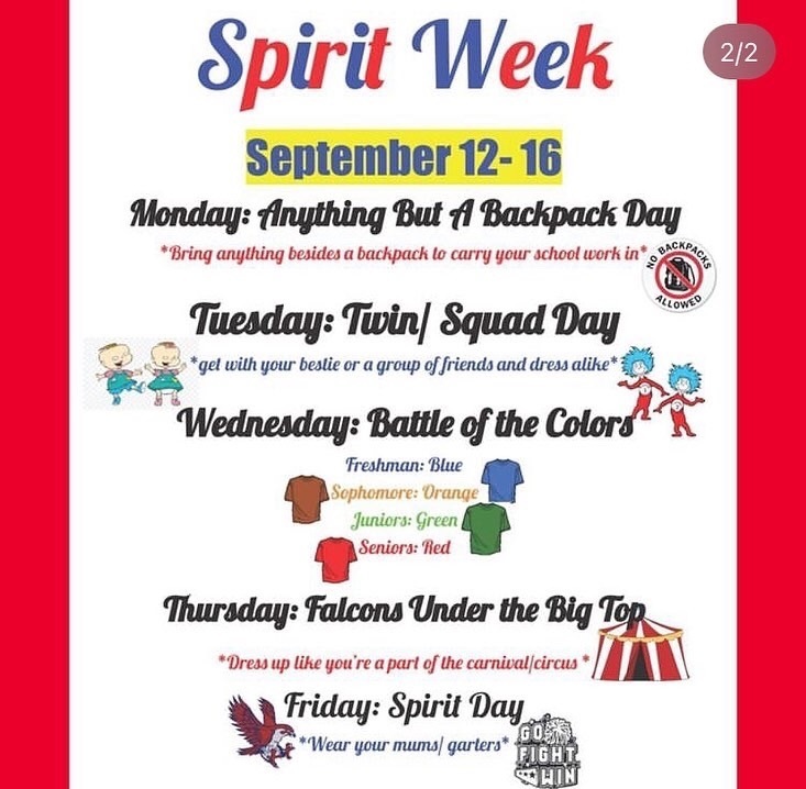 Reminder! Homecoming is next Friday! See photos for events and spirit week themes. #WeAreRoyal