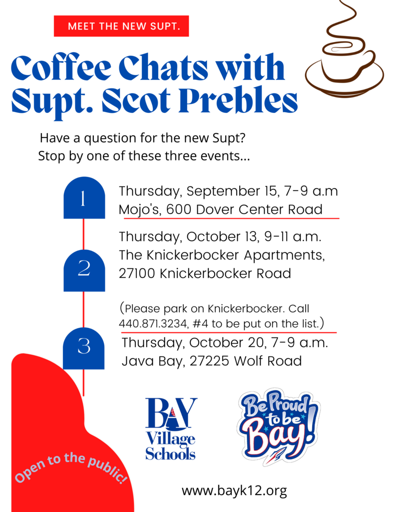 Coffee Chats with Supt. Scot Prebles flyer