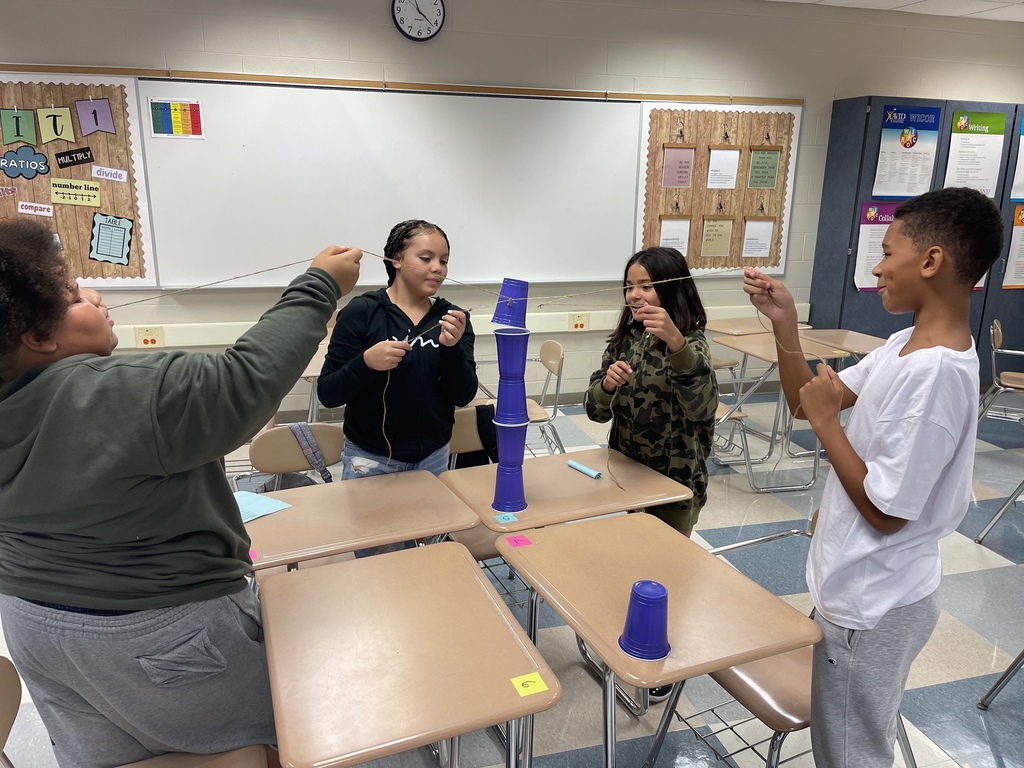 student working on a Stem Challenge