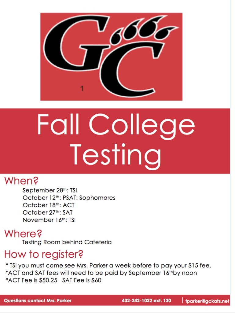 Fall College Testing