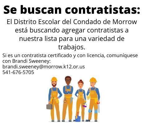 Se buscan contratistas: