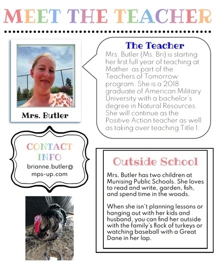 New Staff Spotlight - Mrs. Butler