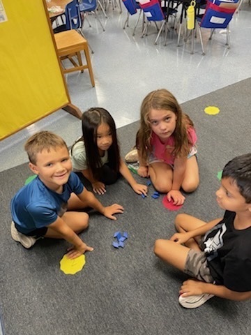 Students counting with each other.