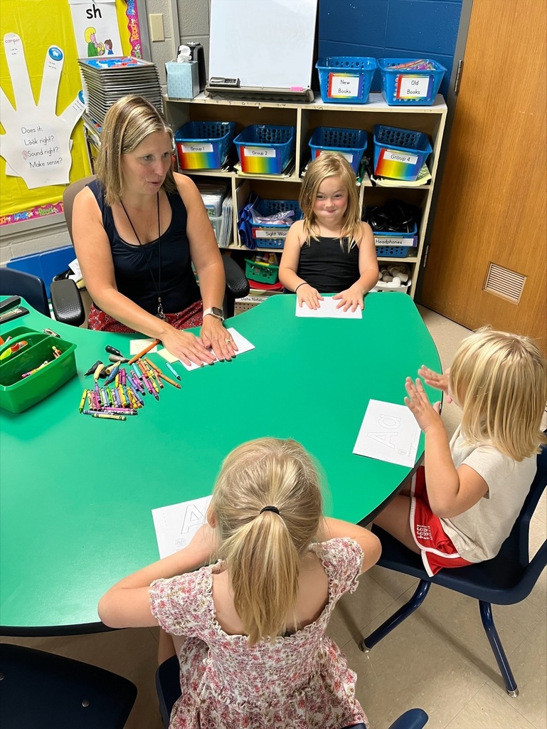 Students learning to read