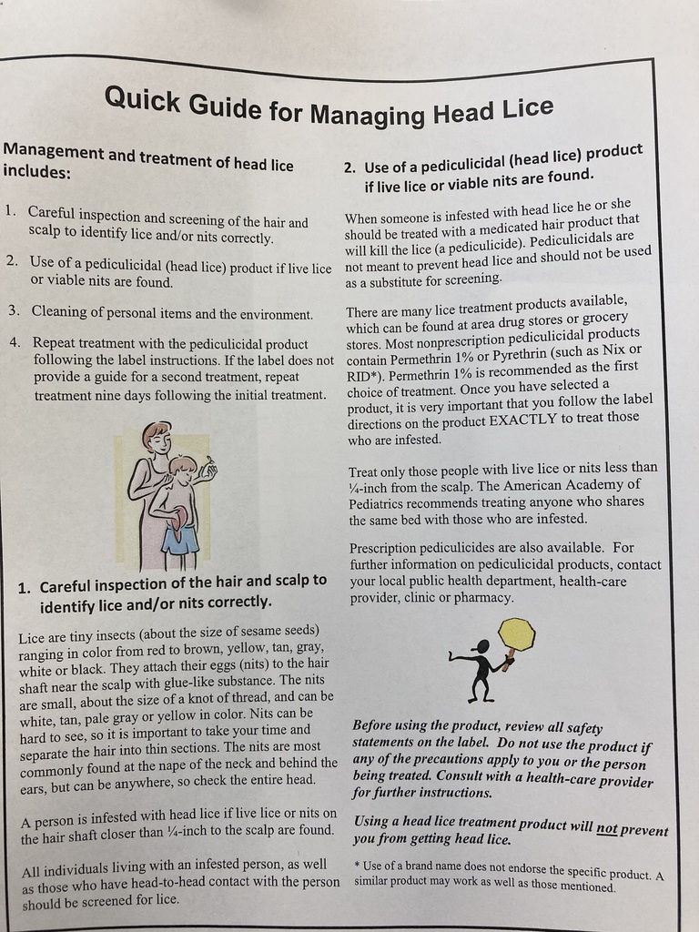 Head Lice Parent Guide