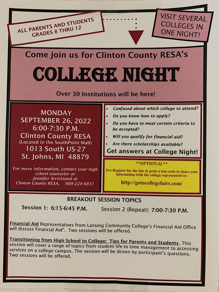 College Night Flyer