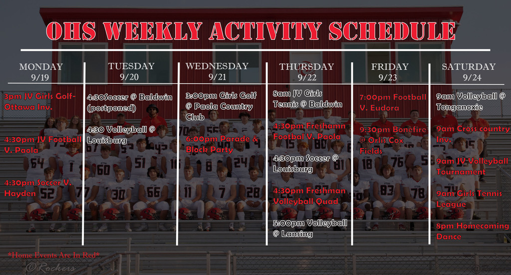Updated Weekly Activities