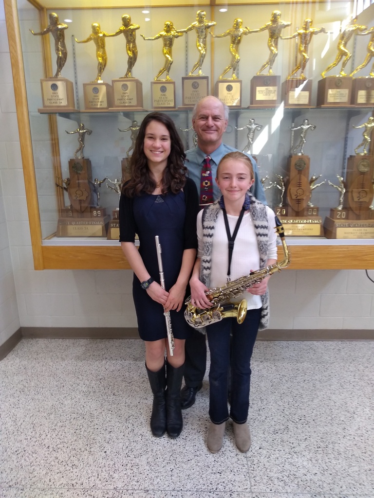 Two homeschool band students perform recently