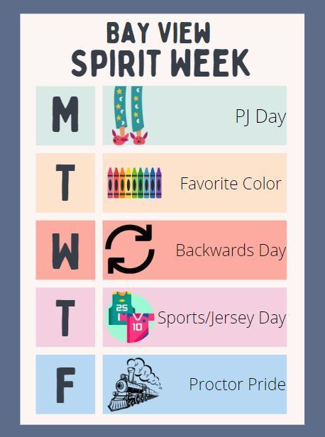 Bay View Spirit Week