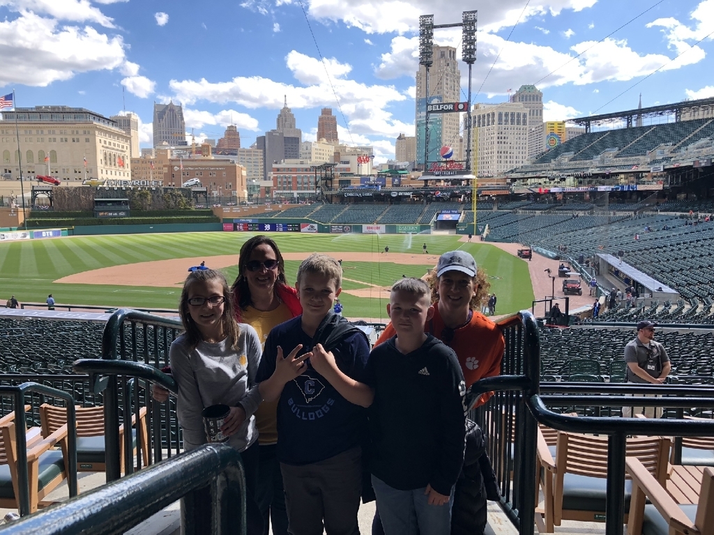 Enjoying some baseball before the competition starts tomorrow.