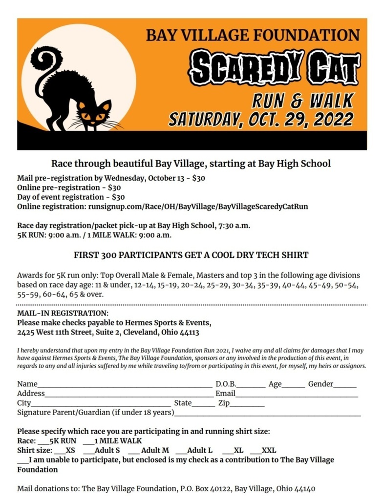 Scaredy Cat Run Walk for BV Foundation