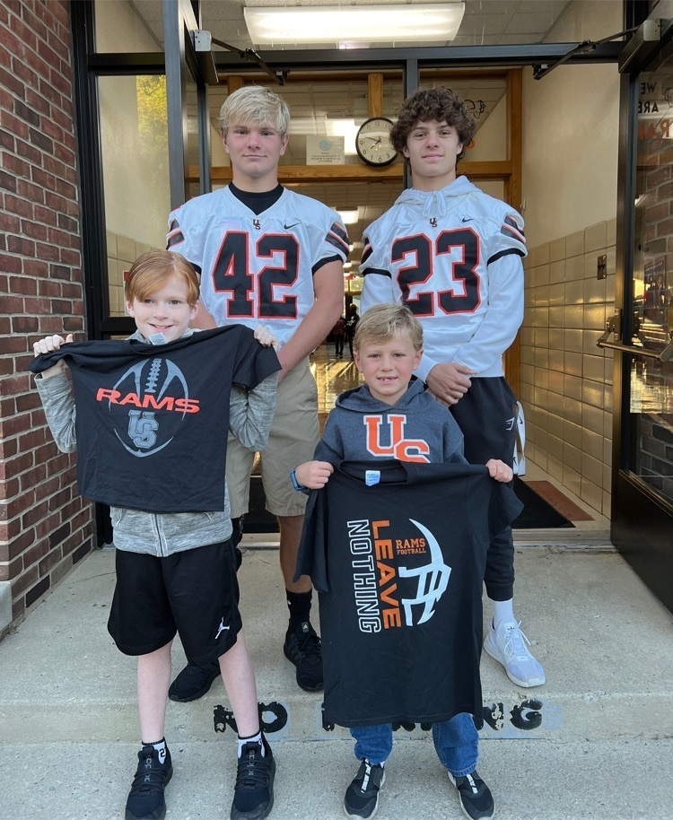 football players and kids