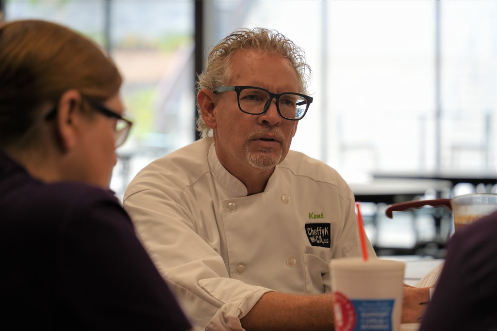 Chaf Getzin works with Child Nutrition staff at FHS for professional development day!