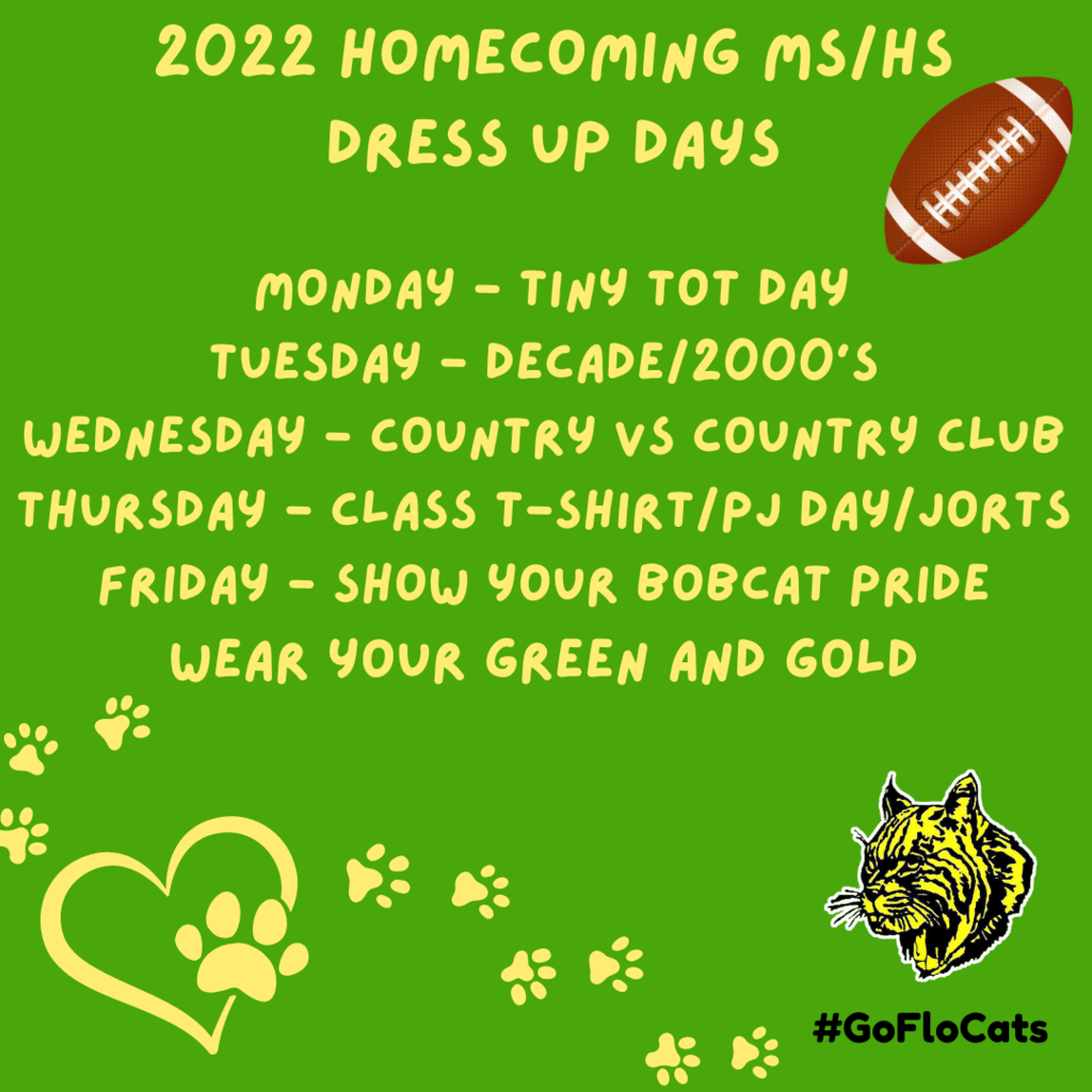 2022 Homecoming MS/HS Dress UP Days