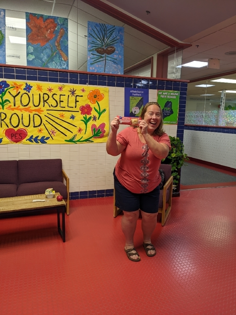 Mrs. Rudman shows what's for breakfast.