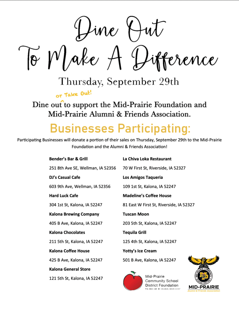 Dine Out flyer