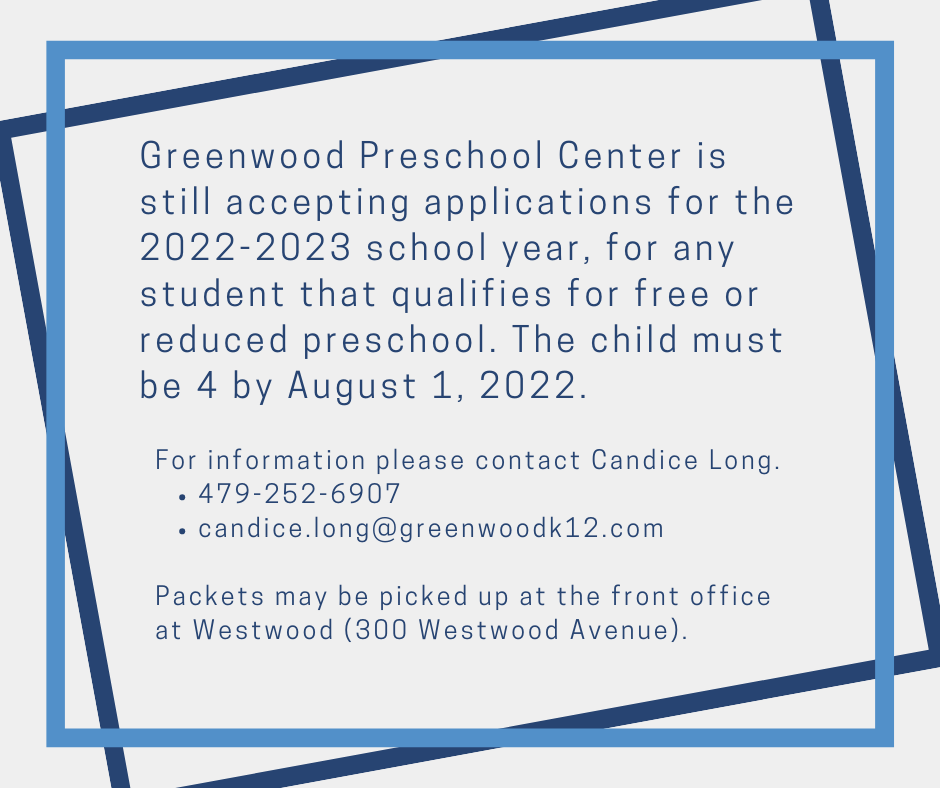 Preschool openings