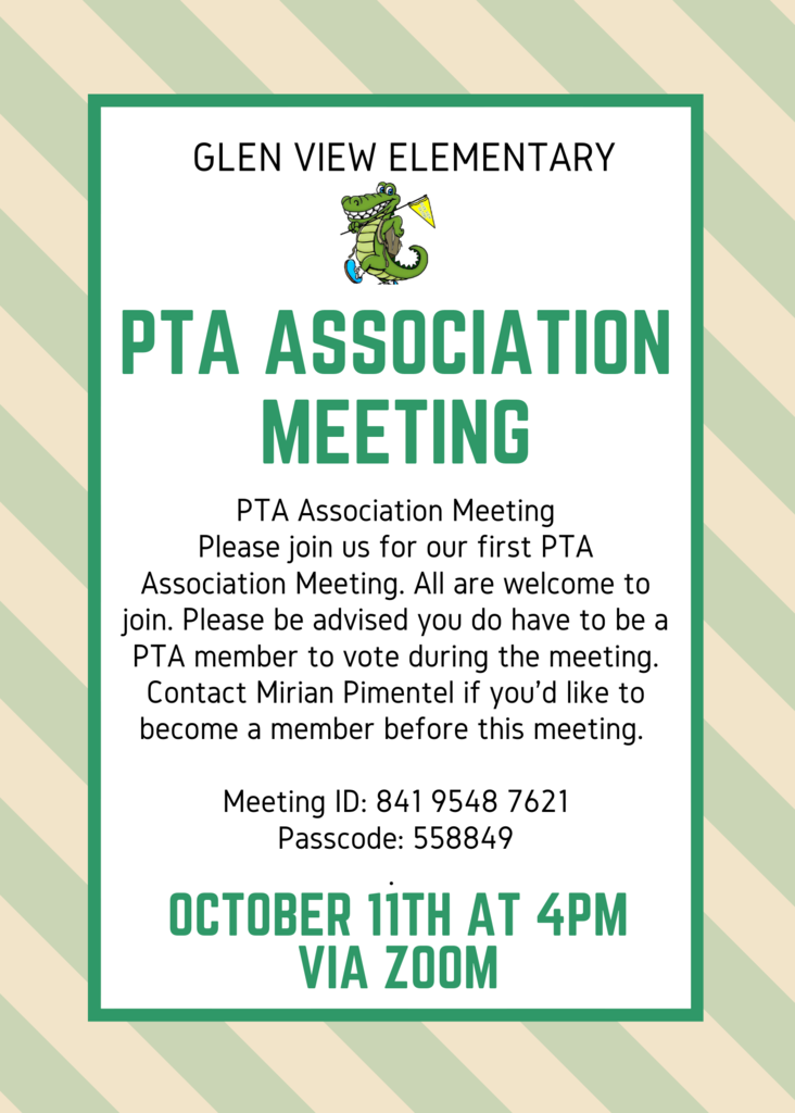 PTA Association Meeting - English
