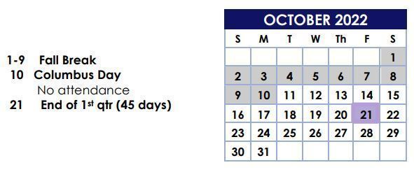 October Calendar