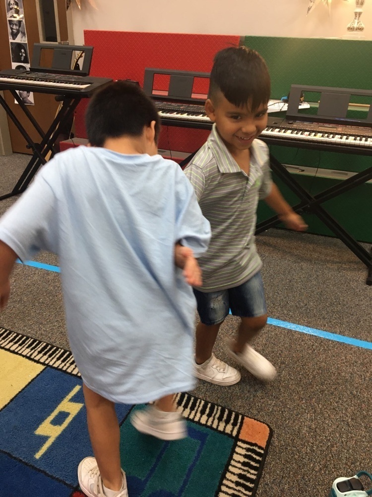 students dancing