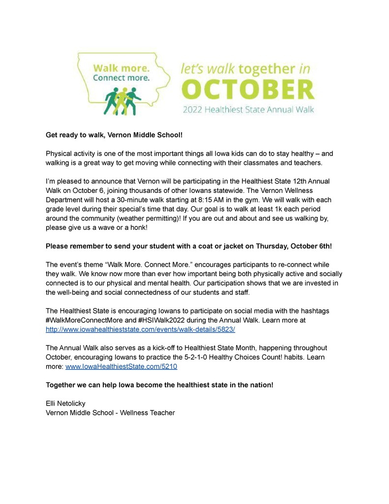 Healthiest Walk Newsletter